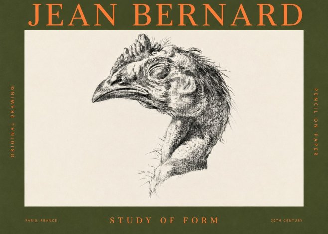 Jean Bernard Study of Form II No2 - Plakát