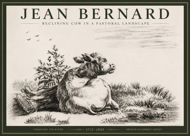 Jean Bernard Study of a Calf III No4 - Plakát