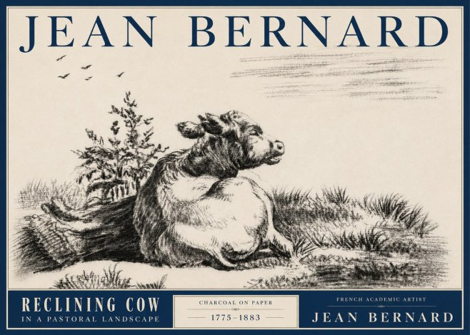 Jean Bernard Study of a Calf III No5 - Plakát