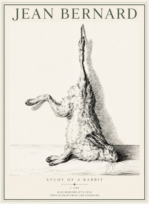 Jean Bernard The Dancing Hare No5 - Plakát