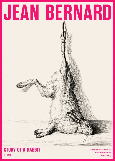 Jean Bernard The Dancing Hare No6 - Plakát