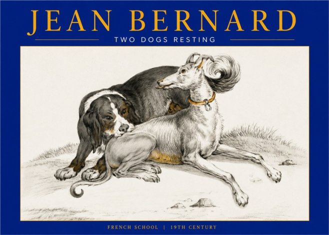 Jean Bernard Two Dogs Resting No2 - Plakát