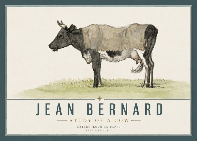 Jean Bernard Study of a Cow IX No5 - Plakát
