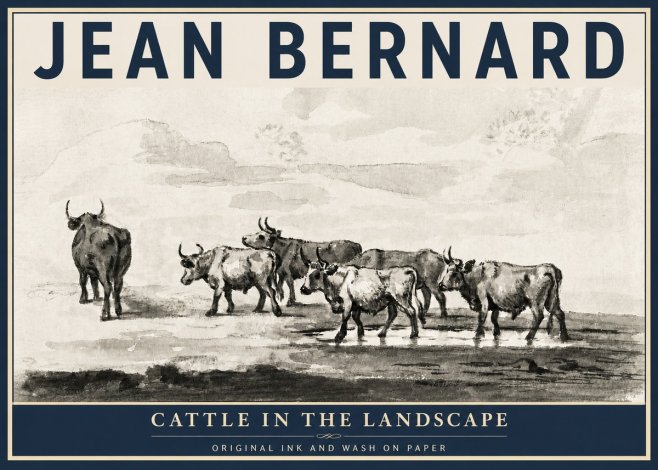 Jean Bernard Cattle in the Landscape No3 - Plakát