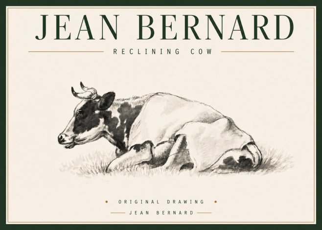 Jean Bernard Reclining Cow II No4 - Plakát