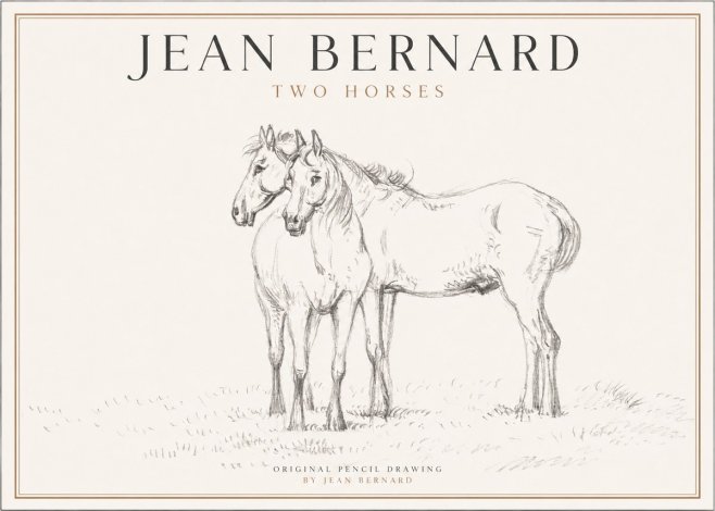 Jean Bernard Two Horses I No1 - Plakát