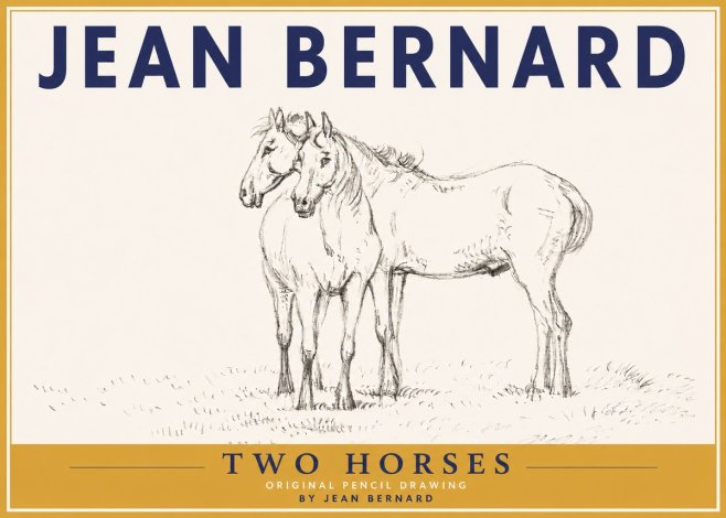 Jean Bernard Two Horses I No4 - Plakát