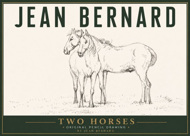 Jean Bernard Two Horses I No5 - Plakát