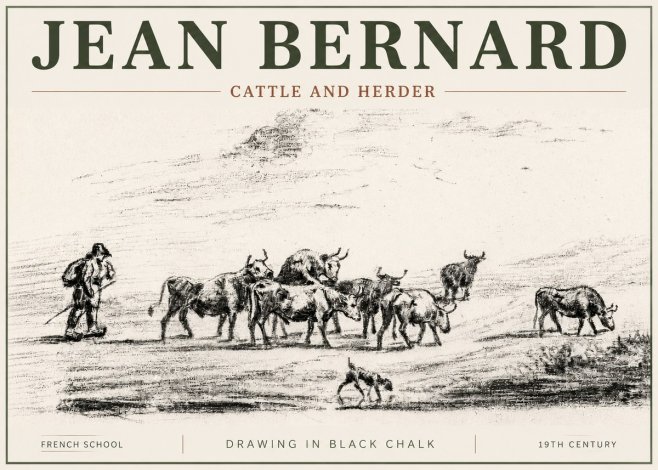Jean Bernard Cattle and Herder No4 - Plakát