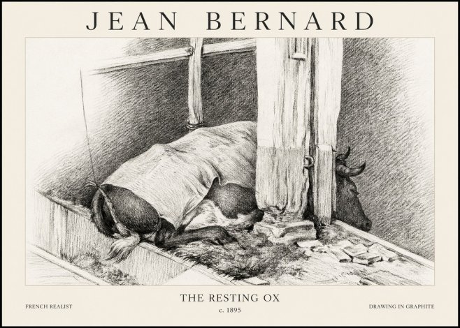Jean Bernard The Resting Ox No1 - Plakát