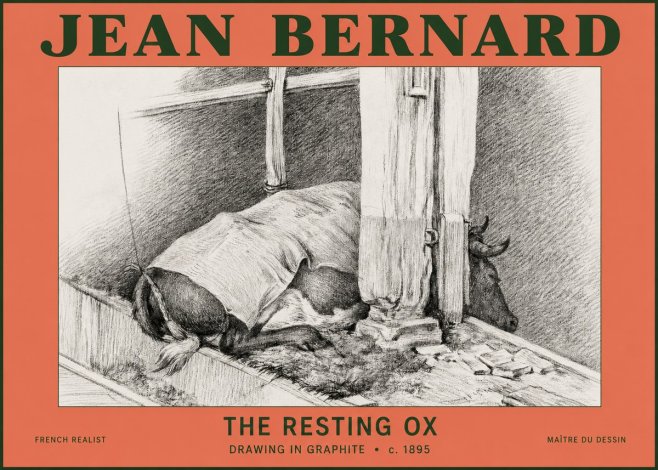 Jean Bernard The Resting Ox No2 - Plakát