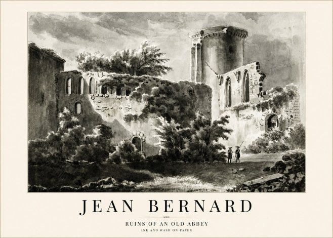 Jean Bernard Ruins of an Old Abbey No1 - Plakát