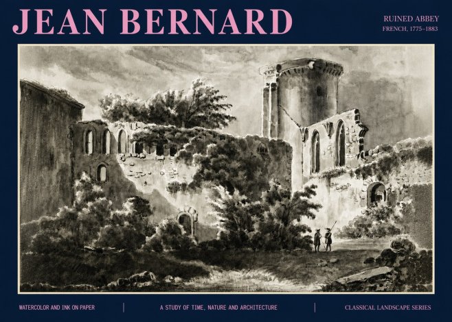 Jean Bernard Ruins of an Old Abbey No5 - Plakát