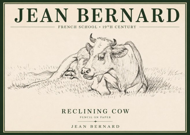 Jean Bernard Reclining Cow III No4 - Plakát