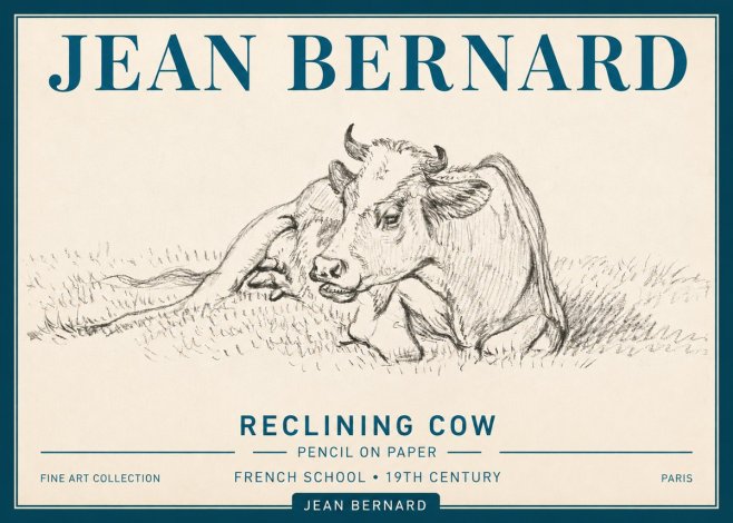 Jean Bernard Reclining Cow III No5 - Plakát