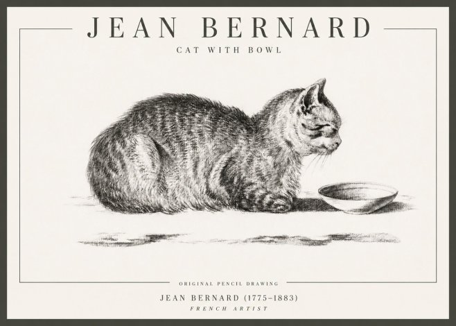 Jean Bernard The Cat No5 - Plakát