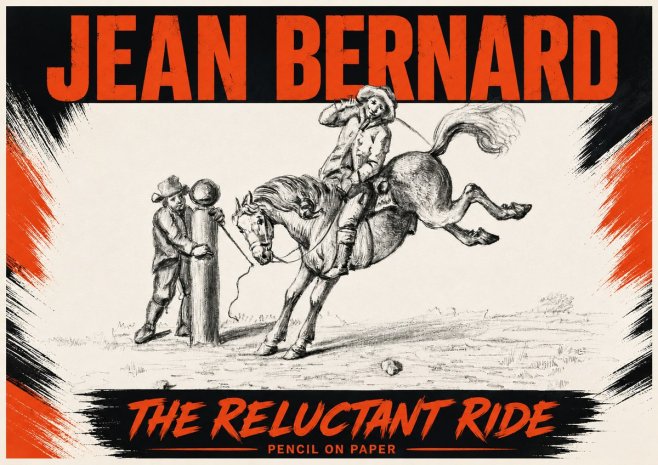 Jean Bernard A Study of the Bucking Horse No6 - Plakát