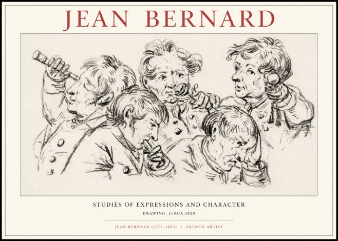 Jean Bernard Studies of Expressions and Character No1 - Plakát