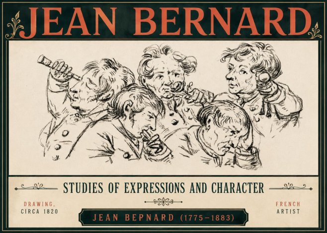 Jean Bernard Studies of Expressions and Character No6 - Plakát
