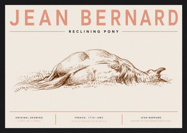 Jean Bernard Horse Study II No6 - Plakát