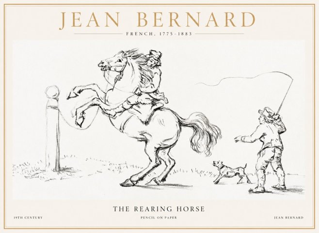 Jean Bernard The Rearing Horse I No1 - Plakát