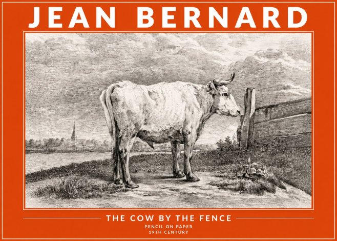 Jean Bernard Study of a Cow XV No4 - Plakát