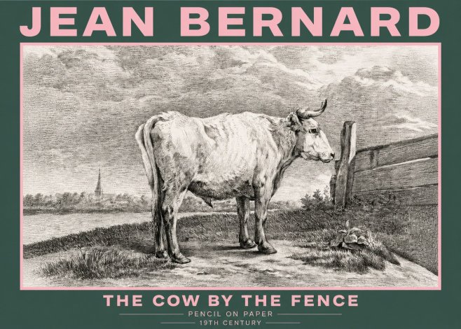 Jean Bernard Study of a Cow XV No5 - Plakát