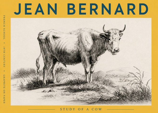 Jean Bernard Study of a Cow XVI No6 - Plakát