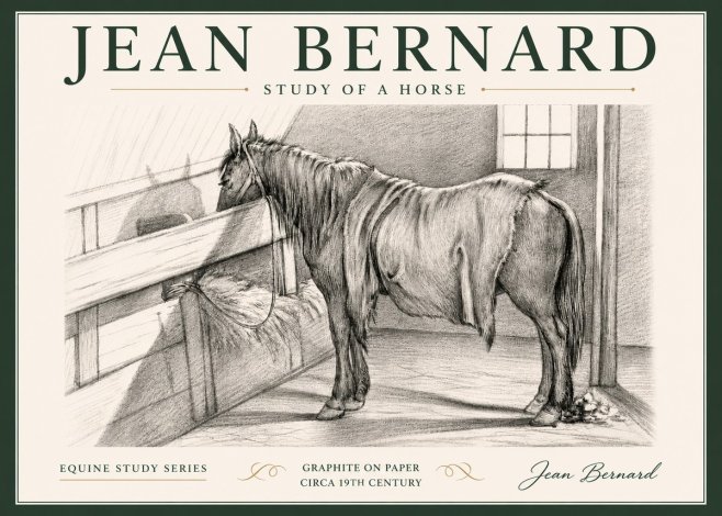 Jean Bernard Study of a Horse XIII No5 - Plakát