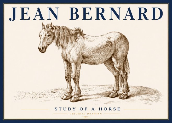 Jean Bernard Study of a Horse XIV No6 - Plakát