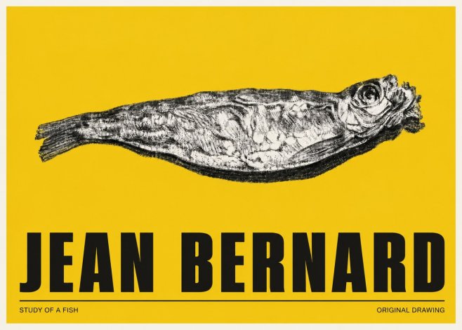 Jean Bernard Study of a Fish V No4 - Plakát