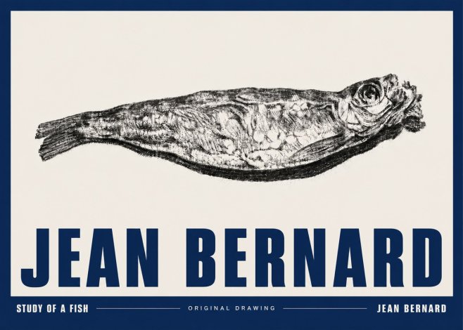Jean Bernard Study of a Fish V No5 - Plakát