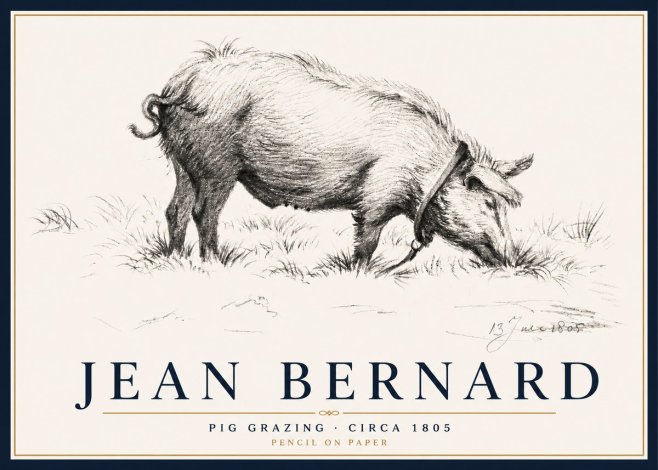 Jean Bernard Pig Grazing No5 - Plakát