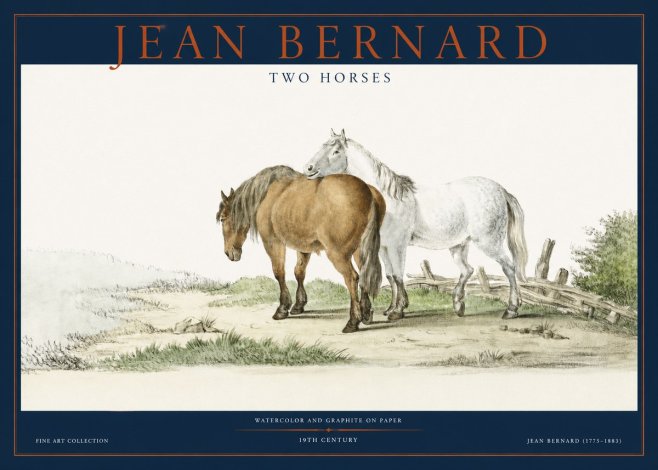 Jean Bernard Two Horses II No2 - Plakát