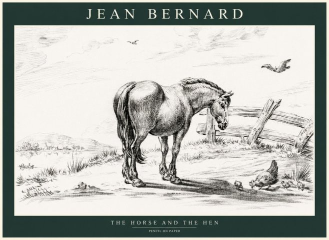 Jean Bernard Horse at the Fence No2 - Plakát