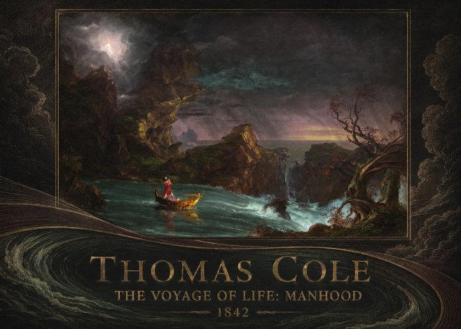 Thomas Cole The Voyage of Life: Manhood II No3 - Plakát