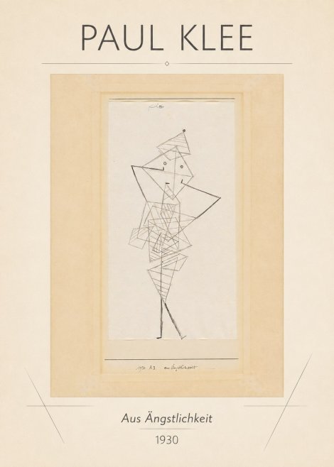 Paul Klee Aus Ängstlichkeit No1 - Plakát