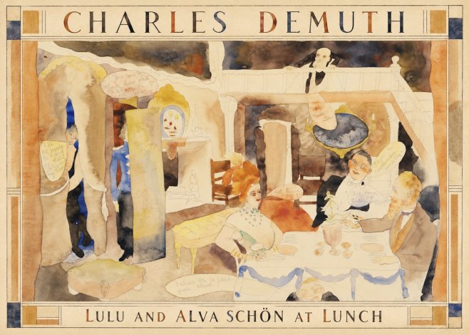 Charles Demuth Lulu and Alva Schön at Lunch No1 - Plakát