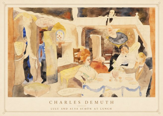 Charles Demuth Lulu and Alva Schön at Lunch No4 - Plakát