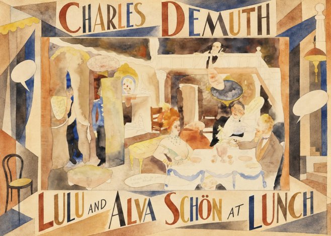 Charles Demuth Lulu and Alva Schön at Lunch No6 - Plakát