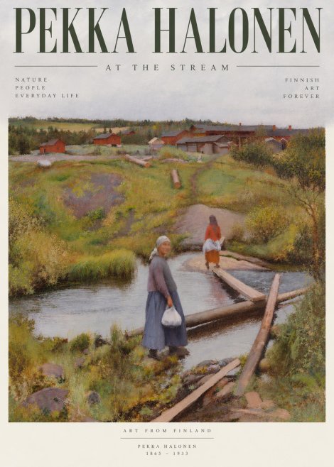 Pekka Halonen At the Stream No3 - Plakát