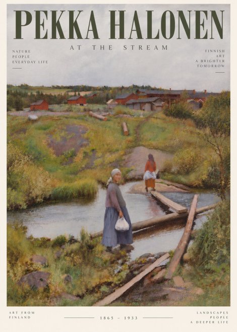 Pekka Halonen At the Stream No6 - Plakát