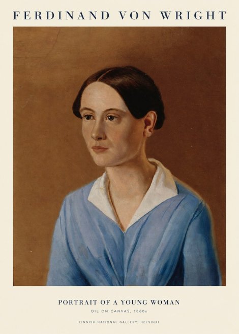 Ferdinand von Wright Portrait of a Young Woman No1 - Plakát
