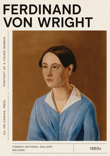 Ferdinand von Wright Portrait of a Young Woman No5 - Plakát