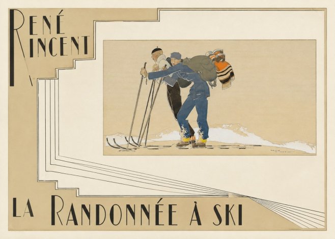 René Vincent La Randonnée À Ski No6 - Plakát