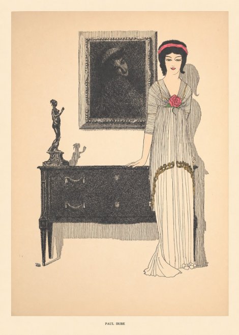 Paul Iribe Woman with Rose No5 - Plakát