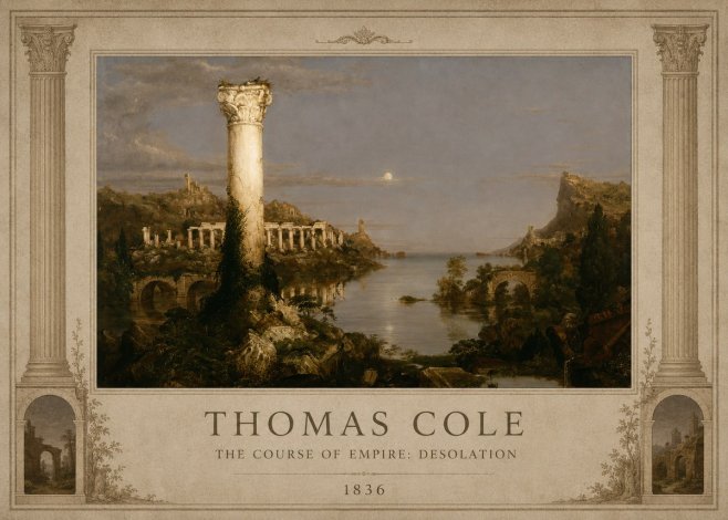 Thomas Cole The Course of Empire: Desolation No1 - Plakát