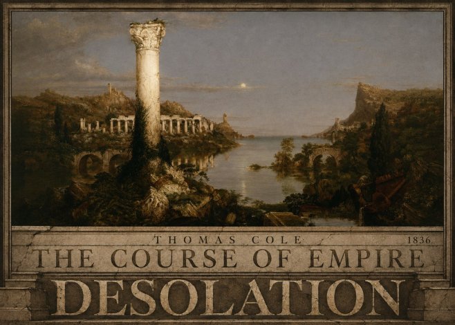 Thomas Cole The Course of Empire: Desolation No4 - Plakát