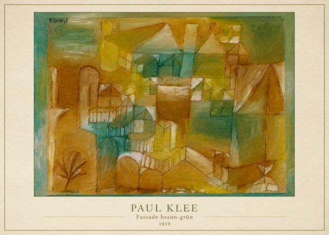 Paul Klee Fassade Braun-grün No4 - Plakát