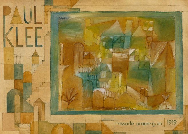Paul Klee Fassade Braun-grün No6 - Plakát